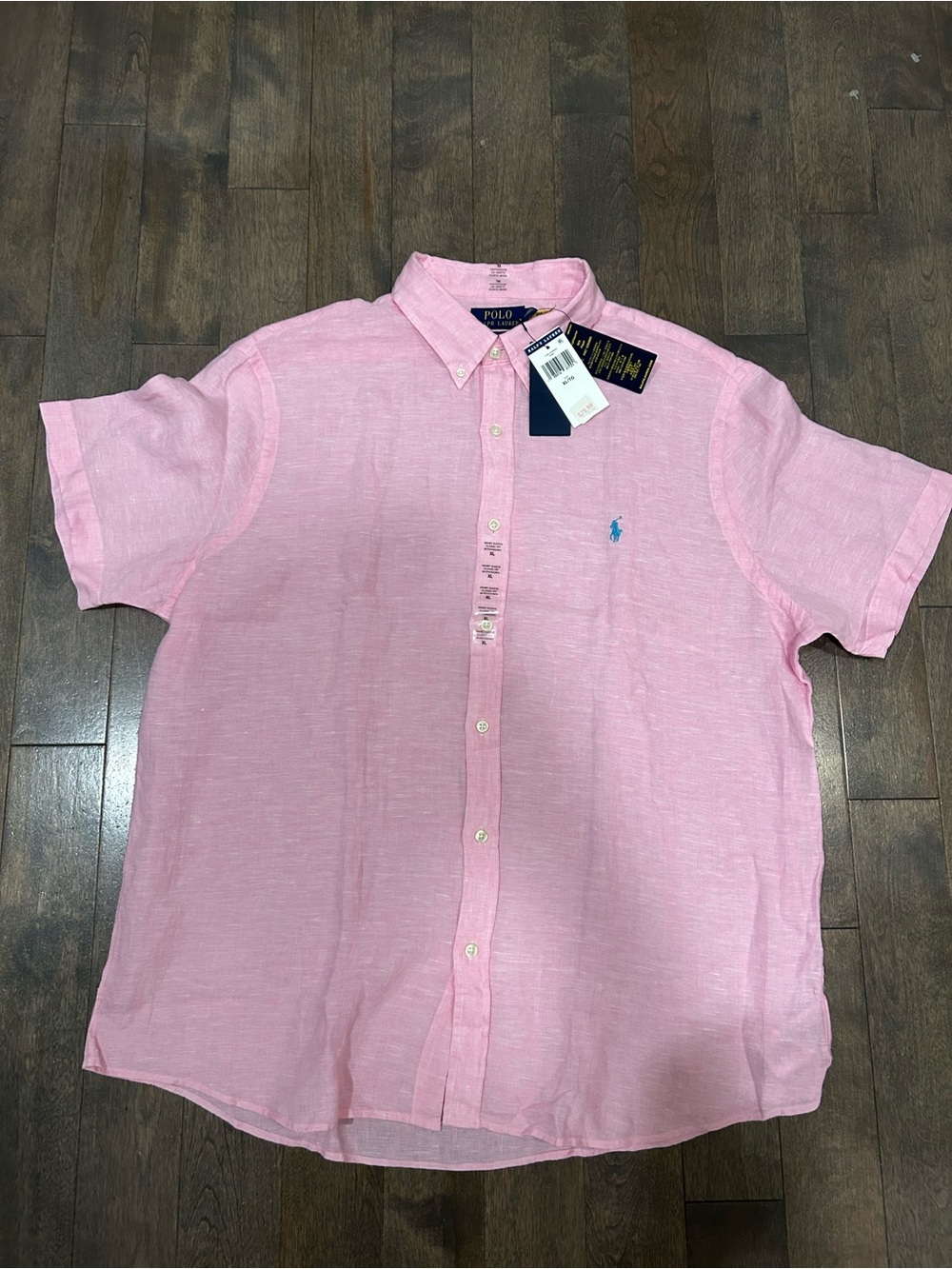 NWT Polo by Ralph Lauren Pink Button-Down Short-Sleeve Shirt